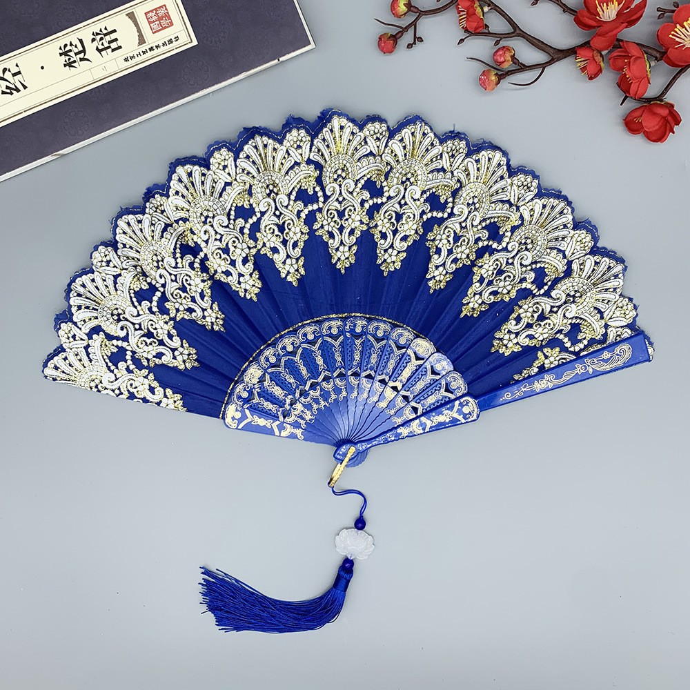พัดจีนโบราณแบบพับได้ ลายลูกไม้ - Tassel Fringe Trim บทวิจารณ์และราคา