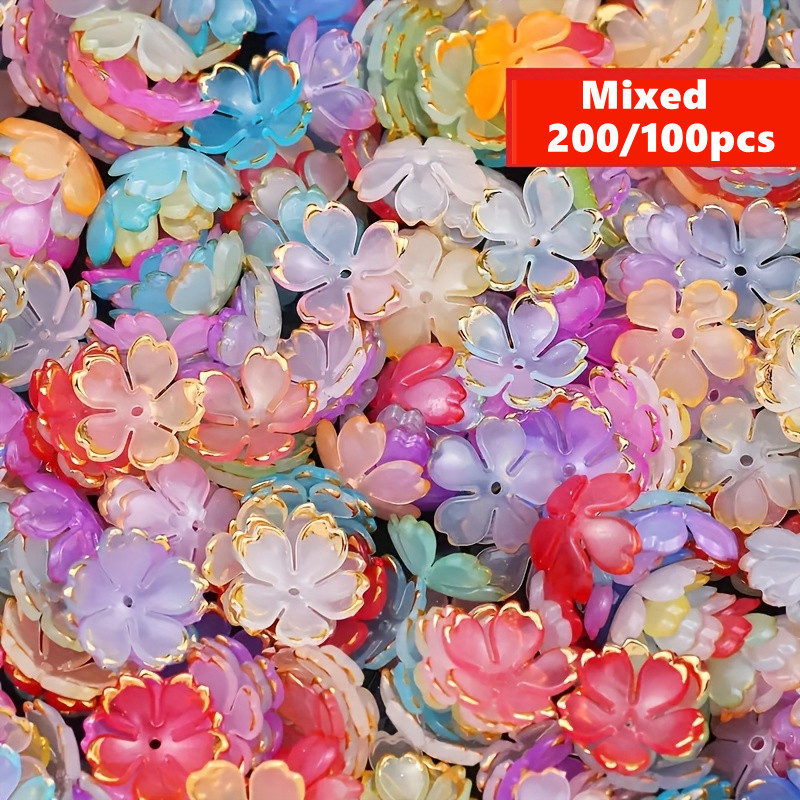 200/100 ชิ้น 15 มม. ลูกปัดอะคร - Embroidery Embellishments บทวิจารณ์และราคา