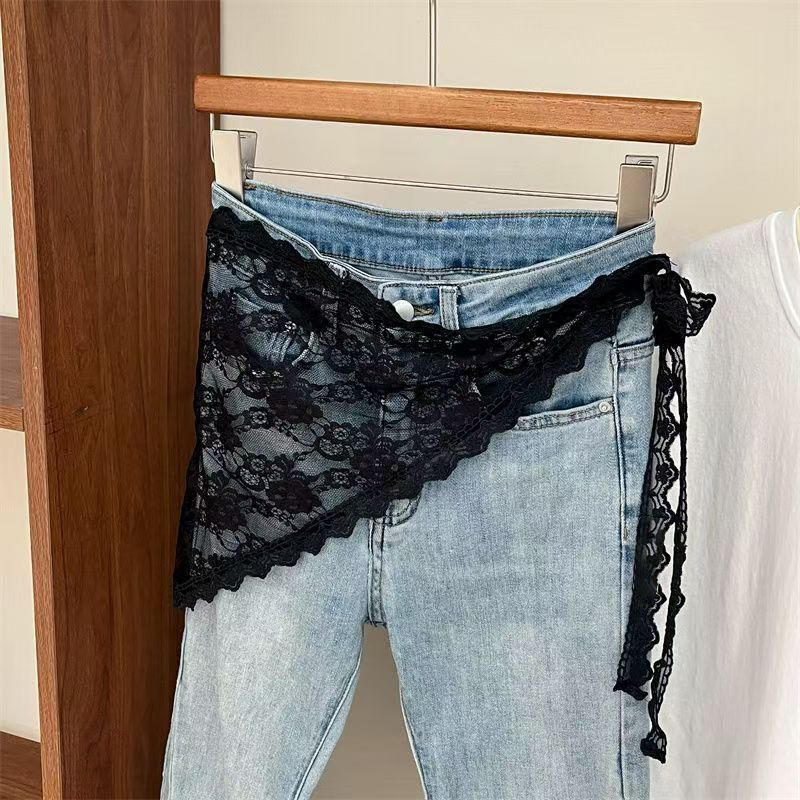 กระโปรงสั้นลูกไม้ทรงสามเหลี่ยม - Lace Ribbon Trim บทวิจารณ์และราคา