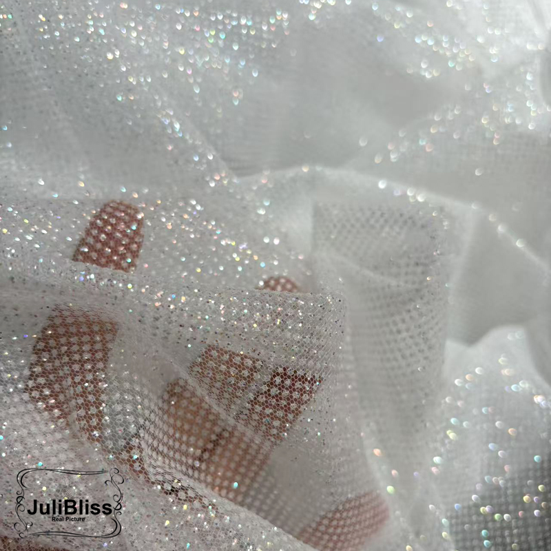 ผ้าทูลล์สีขาวระยิบระยับพร้อมผ้ - Sequin Fabric Panel บทวิจารณ์และราคา
