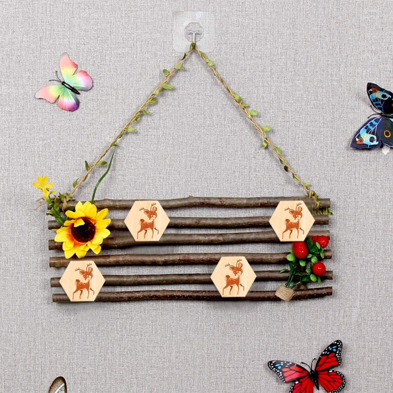 แผ่นไม้หกเหลี่ยมขนาด 5 ซม. แบบ - Christmas Craft Embellishment บทวิจารณ์และราคา