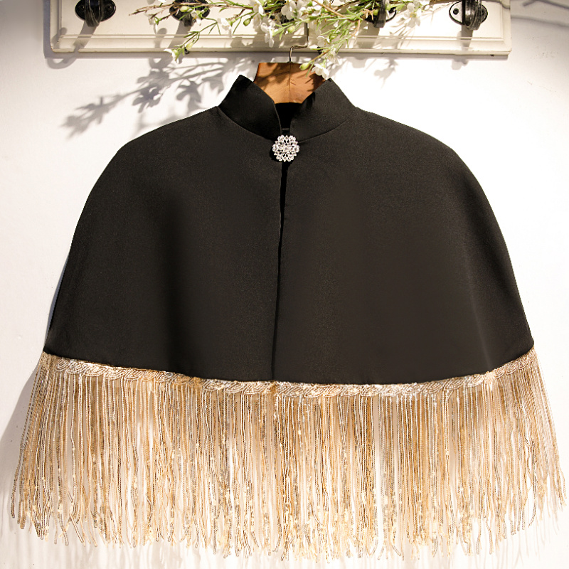 ผู้หญิงฤดูใบไม้ผลิฤดูร้อนสีดำ  - Tassel Fringe Trim บทวิจารณ์และราคา